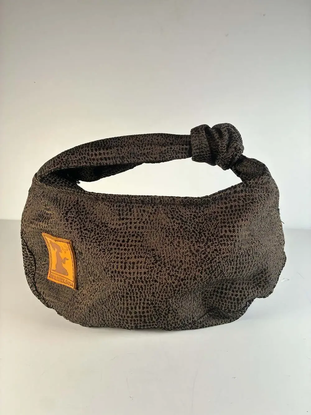New Hope Girls Hobo Clutch Bag in Metallic Bronze Mesh Boho